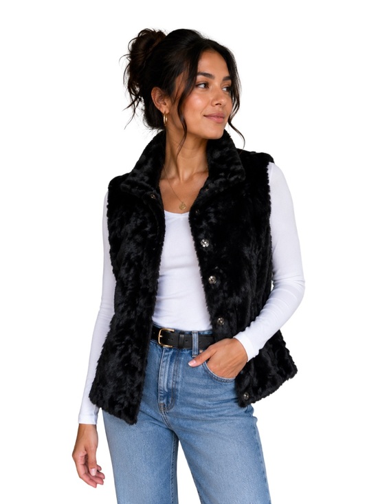 Weatherproof Jackets & Blazers - Weatherproof Black Faux Vest, Size L